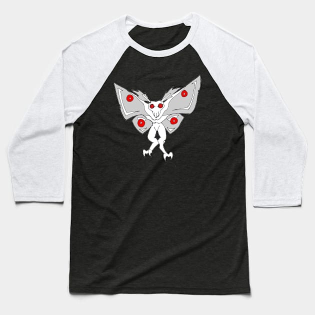 The Eyes of the Mothman Baseball T-Shirt by TonyBreeden